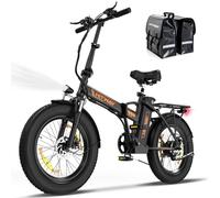 HITWAY Bicicleta Eléctrica para Adulto, 20"×3,0/4,0 Fat Bike, Bici Electrica Plegable con 36V 12Ah/48V 15Ah Batería Extraíble, Alcance de 90KM/100KM, 7 Velocidades Ebike Urbana con Asistencia de Pedal