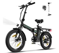 HITWAY Bicicleta Eléctrica para Adulto, 20"×3,0/4,0 Fat Bike, Bici Electrica Plegable con 36V 12Ah/48V 15Ah Batería Extraíble, Alcance de 90KM/100KM, 7 Velocidades Ebike Urbana con Asistencia de Pedal