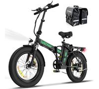 HITWAY Bicicleta Eléctrica para Adulto, 20"×3,0/4,0 Fat Bike, Bici Electrica Plegable con 36V 12Ah/48V 15Ah Batería Extraíble, Alcance de 90KM/100KM, 7 Velocidades Ebike Urbana con Asistencia de Pedal