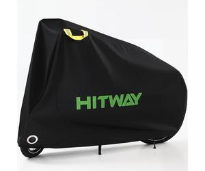 HITWAY Funda Bicicleta Exterior, 420D Tela Impermeable - Protección UV/Polvo/Lluvia con Orificio Candado y Bolsa, Compatible con Bicicletas Eléctricas hasta 29 Pulgadas