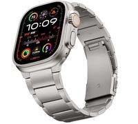 HITZEE Correa Titanio Compatible con Correa Apple Watch 49mm 46mm 45mm 44mm 42mm, Band Ligera de Titan con Cierre Plegable para Hombre para iWatch Ultra 3/2/1 49 mm Serie 11 10 9 8 7 SE 6-1,Titanio