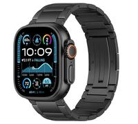 HITZEE Correa Titanio Premium Compatible con Correa Apple Watch 49mm 46mm 45mm 44mm 42mm, Band de Titan para Hombre para Apple Watch Ultra 3/2/1 49mm SE 3-1 Serie 11 10 9 8 7 6 5 4 3 2 1, Negro