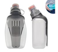 HIULLEN 2 Pcs Botellas de Agua Frasco a Prueba de Fugas, Botellas para Running Senderismo Marathon, 250ml - 2 Pcs