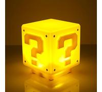 HIULLEN Cubo De Lámpara De Icono 3D para Mario, Luz Nocturna LED para Niños, Dormitorio con Sonido Ladrillo Cuadrado 3D, Lámpara Mesita Noche para Niños Recargable por USB para Juguetes Decoración