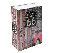 HIULLEN Diccionario seguro, libro de diccionario, caja fuerte con llaves, caja fuerte para libros, caja de seguridad para libros para dinero joyas documentos de valor (estilo de autopista)