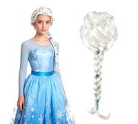 HIULLEN Peluca Elsa, Peluca Frozen Niña, Princesa Pelucas para Mujeres y Niñas, Pelucas Rapunzel Niña para Disfraz de Carnaval y Fiesta Mayores