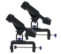 HiUmi Soporte para cañas de pescar con gran apertura de abrazadera ajustable de 360 grados, soporte plegable