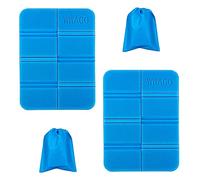 HIUOUIH Esterilla Camping Plegable 2 Piezas Almohadilla Cojines Impermeable Cojín Plegable al Aire Libre de Espuma Exteriores para Senderismo Acampar Caminatas Parque Picnic and Playa, Azul