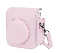 HIUOUIH Funda Protectora para Fujifilm Instax Mini 12 Camara Case con Bolsillo y Correa Ajustable, Rosa