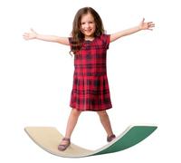 HIUOUIH Tabla de Equilibrio Niños Balance Board Curva de Madera para Niño Equilibrio Niños Tabla de Balance Tabla Wobbel Madera con Base de Fieltro Max.200 kg, Verde