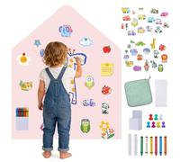 HIUYRFS Adhesivo magnético de pizarra para la pared para niños con divertidos rompecabezas magnéticos, autoadhesivo, adecuado para papeles pintados de decoración del hogar y habitaciones infantiles