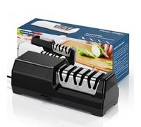 HIUYRFS Afilador de Cuchillos Eléctrico Profesional con 3 Niveles, Discos de Diamante, Protección contra Sobrecalentamiento, Motor Silencioso, Afilado Rápido de Cuchillos de Cocina