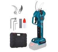 HIUYRFS Tijeras de podar con batería profesional, 40 mm, 800 W, motor sin escobillas, tijeras de podar eléctricas con podómetro LED, compatible con baterías Makita de 18 V