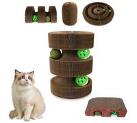 HivaolJoy Kitty Kurlz - Juguete para gatos, tabla de rascar de órgano mágico para gatos, juguetes reversibles infinitos para rascar, cartón, almohadillas rascadoras para gatitos (1 unidad)