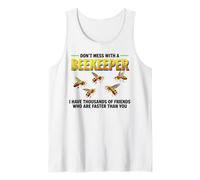 Hive Bees Honeybee Honeycomb Don't Mess with A Beekeeper Camiseta sin Mangas