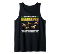 Hive Bees Honeybee Honeycomb Don't Mess with A Beekeeper Camiseta sin Mangas