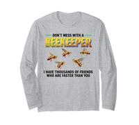 Hive Bees Honeybee Honeycomb Don't Mess with A Beekeeper Manga Larga