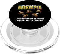 Hive Bees Honeybee Honeycomb Don't Mess with A Beekeeper PopSockets PopGrip para MagSafe