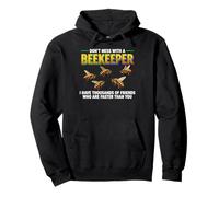 Hive Bees Honeybee Honeycomb Don't Mess with A Beekeeper Sudadera con Capucha