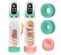 HIVEFUN Penis Pump Succionador de Pene Hombre, Bomba Pene Masculino Masturbádores con 4 Niveles de Succión y 3 Modos de Autoentrenamiento, Juguetes Sexuales Hombre Masturbador Alargamiento de Pene