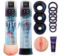 HIVEFUN Penisp Pump Succionador de Pene Hombre, Alargador de Pene con Modo Adaptive y 6 Modos de Succión, Electricos Masturbador Hombre Penis Pump Alargador Pene Bomba de Vacio Pene Juguetes Sexuales