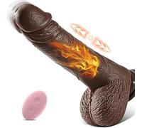 HIVEFUN Vibradores Realistas Consolador de 21cm para Mujer, Vibrador de Pene Consoladores, Juegos de Juguetes Sexuales con Empuje Giratorio de 360° y Función de Calentamiento de 40 ℃