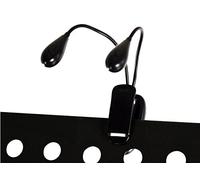 Hivel 4 HQ Led Bulbs Bombilla Luz de Lectura de Libros Lampara con Clip Atril Lamp para Cama, Estudiar, Relajacion, Hora de dormir, Camping con Cable USB (Puede Utilizar 3 Baterias AAA, no Incluidas) - Negro