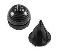 Hiverni 5/6 para palanca de cambios coche alta velocidad compatible con 500 500C 2007-2018 Adaptador pomo cambio balonmano(2pcs carbon 6speed)