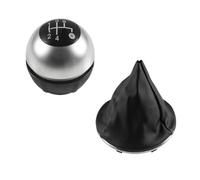 Hiverni 5/6 para palanca de cambios coche alta velocidad compatible con 500 500C 2007-2018 Adaptador pomo cambio balonmano(2pcs silver 5speed)