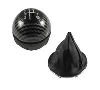 Hiverni 5/6 para palanca de cambios coche alta velocidad compatible con 500 500C 2007-2018 Adaptador pomo cambio balonmano(2pcs carbon 5speed)