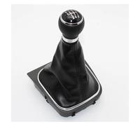 Hiverni 6 perilla de palanca cambios velocidad Perilla cambio marchas automóvil con funda cuero Funda Cubierta antipolvo Compatible para EOS 2009 2010 2011 2012 2013(Negro)