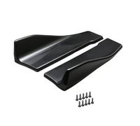 Hiverni Alerón Universal para Coche de 35 cm Longitud,Parachoques Delantero Lateral,faldón Trasero,molduras Protectoras Color Negro Brillante
