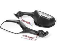 Hiverni Espejos retrovisores laterales con luz intermitente para Kawasaki,para Ninja, ZX-10R y ZX10R Indicador del espejo