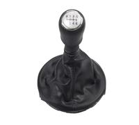 Hiverni Funda de cuero para palanca cambios coche, compatible con para Transporter T5, .1, Gp, T6, 2003-2006, 2007, 2008, 2009, 2010, 2011(Prata,6 Speed)