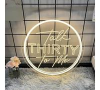 Hiverni luz de neón de dormitorio Letrero de neón para LED tallado, luz nocturna flexible para sala fiestas, decoración pared cumpleaños, 30 x cm