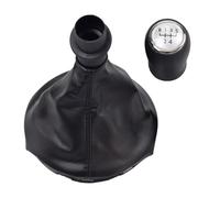 Hiverni Para Tranfor Sporter para Caravelle T5 2003 2004 2005 2006 2007 2008 2009 2010 coche 6 para perilla de caja cambios velocidad Bota cuero(Prata,5 speed)