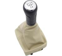 Hiverni Para VW Para Polo 9N 9N2 2002-2007 2008 2009 Para Sedán 2003-2006 Pomo de cambio marchas Palanca cambios Funda protección Collar(5 Speed Beige 1)