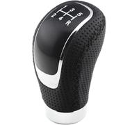 Hiverni Perilla cambio marchas de cuero negro universal para automóvil AT MT ARM, palanca manual, adaptadores almohadillas para palabras(Rojo)