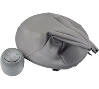Hiverni Perilla de cambio manual 5 velocidades para coche, palanca cambios para Fiat 500, 500C,para Panda 2003-2012, con funda cuero(5-set)