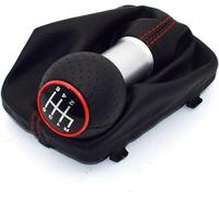 Hiverni Perilla de cambio marchas 5/6 velocidades 12 mm, funda protectora para maletero, con puntada roja para A3 S3 2001-2003(6 Speed)