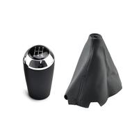 Hiverni Perilla de cambio marchas 5/6 velocidades compatible con para Mazda 3 BK BL 5 CR CW 6 II GH CX-7 ER MX-5 NC III MT Accesorio palanca cuero bola cabeza(Prata,5 Speed B)