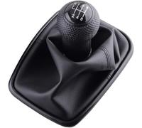 Hiverni Perilla de cambio marchas 5/6 velocidades para VW para Golf 4 IV para MK4 GTI R32 para Jetta, funda piel sintética negra(Black 6-speed)