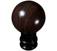 Hiverni Perilla de cambio marchas aluminio con veta madera caoba, transmisión manual/automática universal, accesorios para interiores vehículos(Marrón)