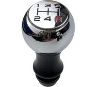 Hiverni Perilla de cambio marchas,palanca cambios manual para Peugeot 106, 206, 306, 406, 107, 207, 307, 407, 301, 308, 2008, 3008(Chrome Black Red)
