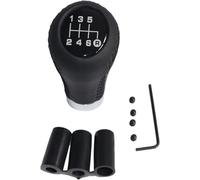 Hiverni Perilla de cambio marchas para automóvil, perilla universal 5 velocidades para, palanca cambios(Black Line 6 Speed)