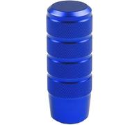 Hiverni Perilla de cambio marchas universal antideslizante 95 mm, perilla palanca cambios moleteada aluminio para transmisión manual(Azul)