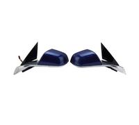 Hivernoi Conjunto de espejo retrovisor Conjunto de espejo retrovisor para Tesla para modelo 3 M3 2017-2020 azul con carcasa puerta lateral accesorios coche(Pair)