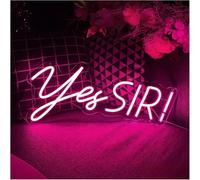 Hivernoi Lámpara de neón Letrero de neón Sí, Señor para dormitorio, decoración bodas, luz LED, 50 x 23,6 cm(2)