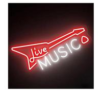 Hivernoi Lámpara de neón Para decoración de luces neón Música en para letrero 25cmx38cm(E)