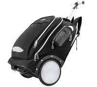 Hivexagon Mochila con Ruedas, Mochila rodante con Ruedas de 7 Pulgadas - Mango telescópico Reforzado, Compartimento para Laptop, Ideal para Negocios y Viajes - Negra